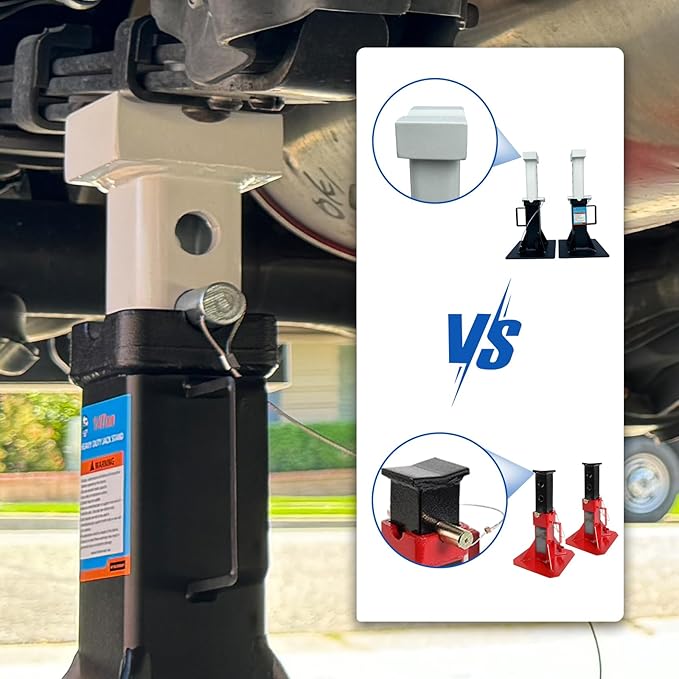 HKTE 14 Ton Heavy Duty Jack Stands with Locking Pins,28000lbs Capacity, 2 Pack