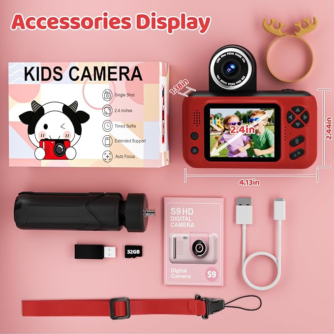 Makolle Kids Camera for Girls, mini Camera for Childrens Age 3-8, Drop Proof