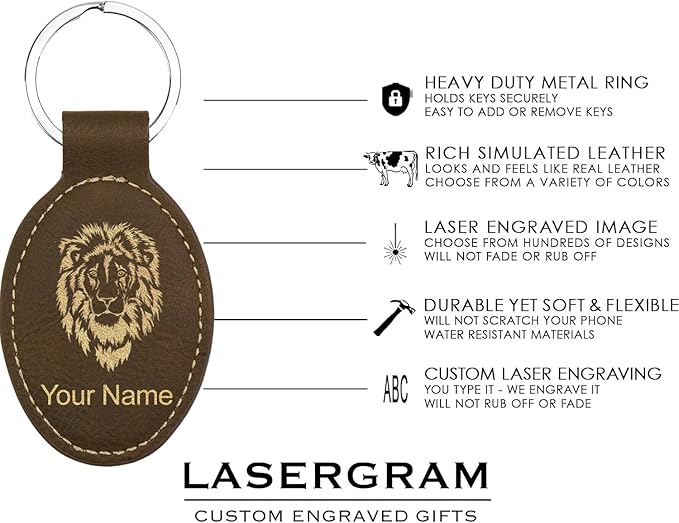 LaserGram Oval Keychain, Off Road Racer, Personalized Engraving Included (Rustic with Gold)