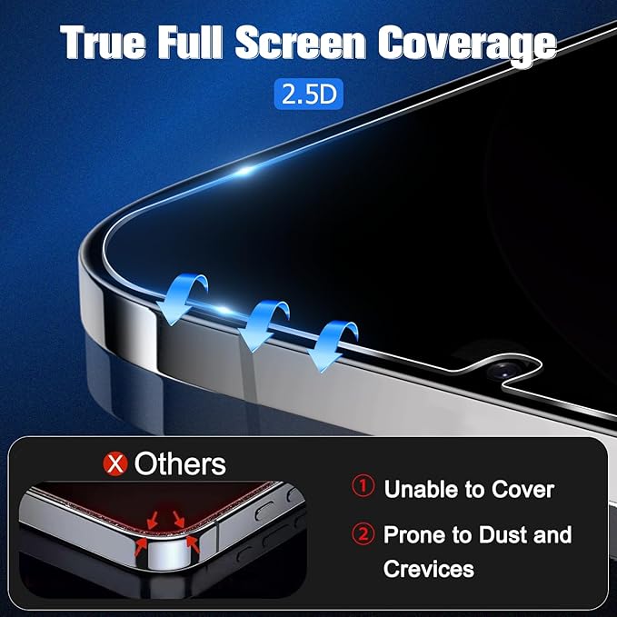 Galaxy S23 Privacy Screen Protector Tempered Glass, 9H Hardness 2D Curved Full