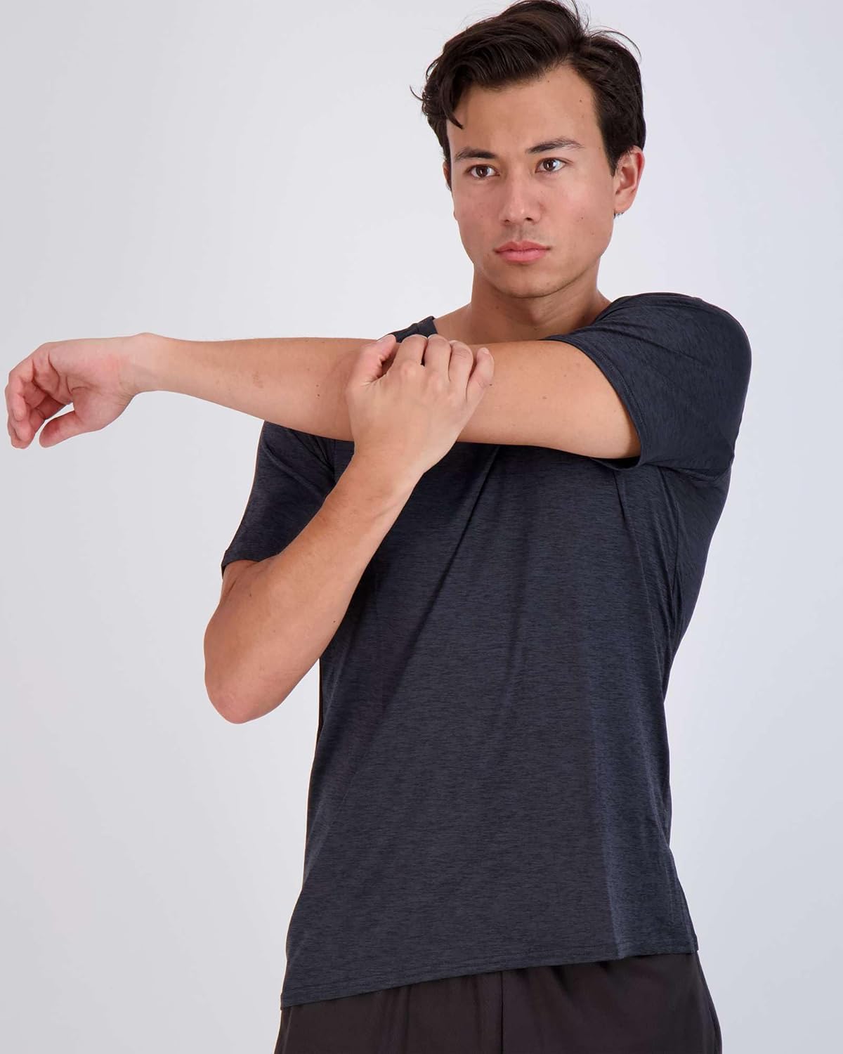 Real Essentials V-Neck Performance T-Shirts - 5 Pack of Moisture-Wicking Active Wear for Men