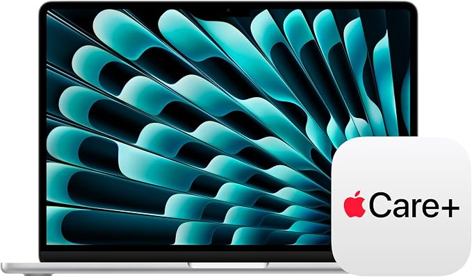 Apple 2026 MacBook Air 13-inch Laptop with M5 chip: Built for AI, 13.6-inch Display, 16GB Unified Memory, 512GB SSD, 12MP Center Stage Camera, Touch ID, Wi-Fi 7; Silver with AppleCare+ (3 years)