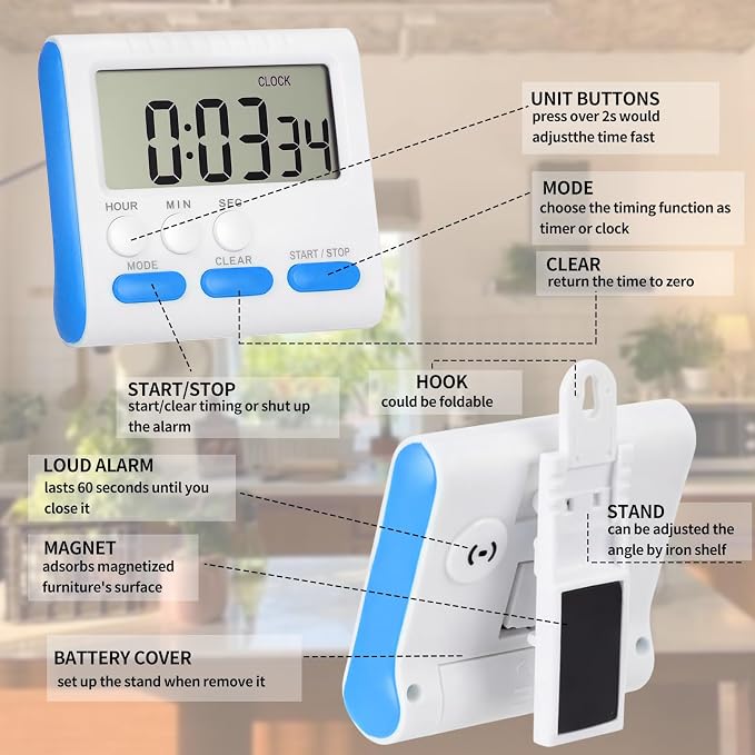 Mudder 3 Pack Digital Kitchen Timer