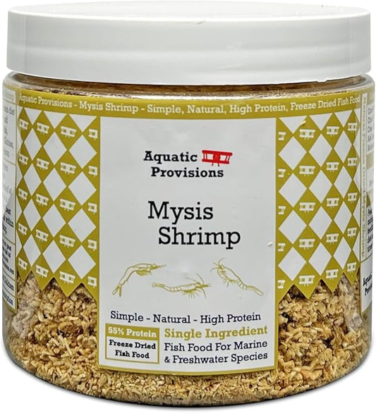 Mysis Fish Food 2.5 oz, Freeze Dried, for Freshwater and Marine Aquarium Fish