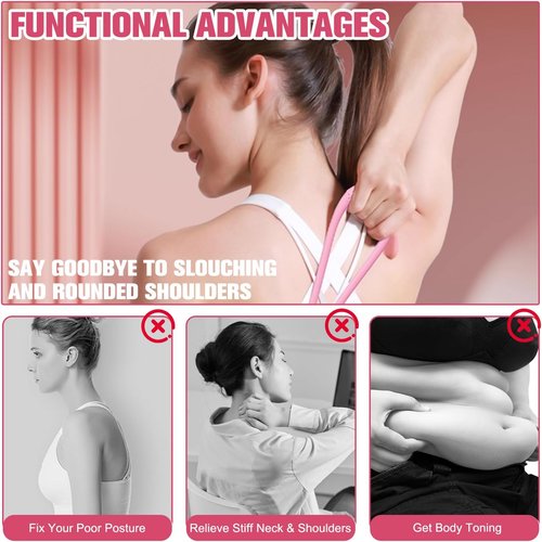 Figure 8 Resistance Band - Non-Slip Handles for Home Gym | Ideal for Yoga, Pilates & Therapy (25 lbs)
