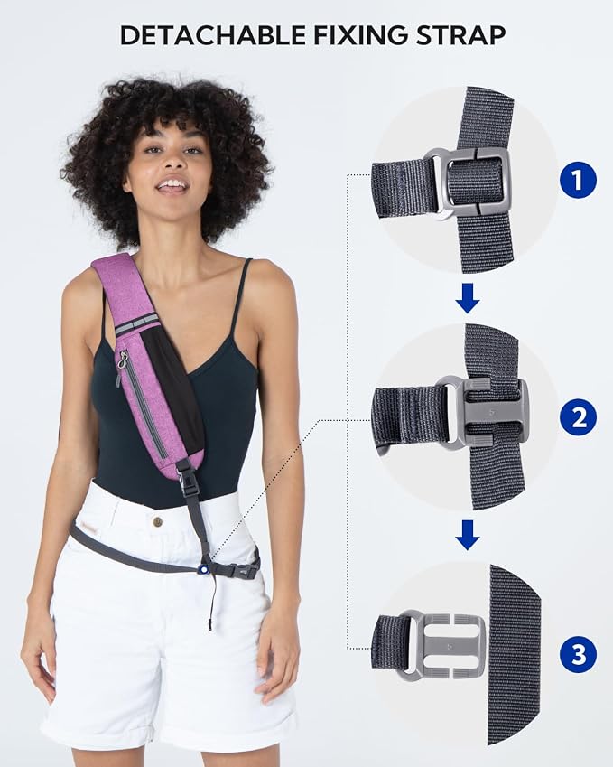 WATERFLY Small Hiking Sling Bag: Crossbody Sling Backpack Chest Bag Daypack