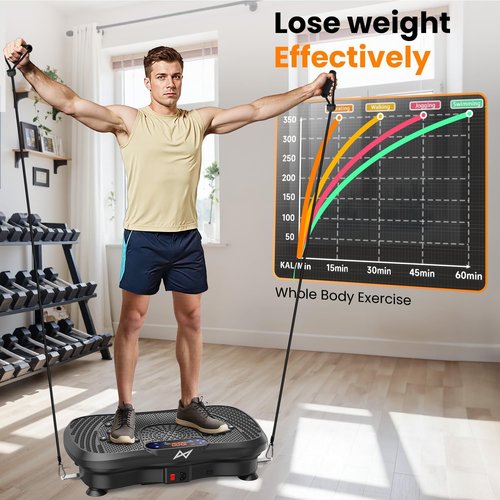 AXV Vibration Plate - Full Body Fitness Machine for Weight Loss | Home & Gym Exercise Equipment