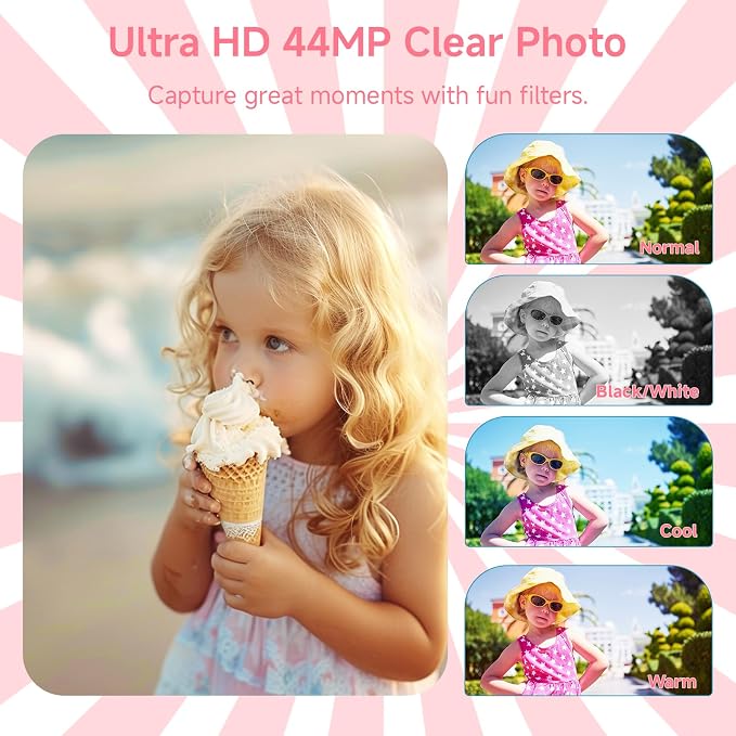 Digital Camera, FHD 4K Autofocus Digital Camera Pink
