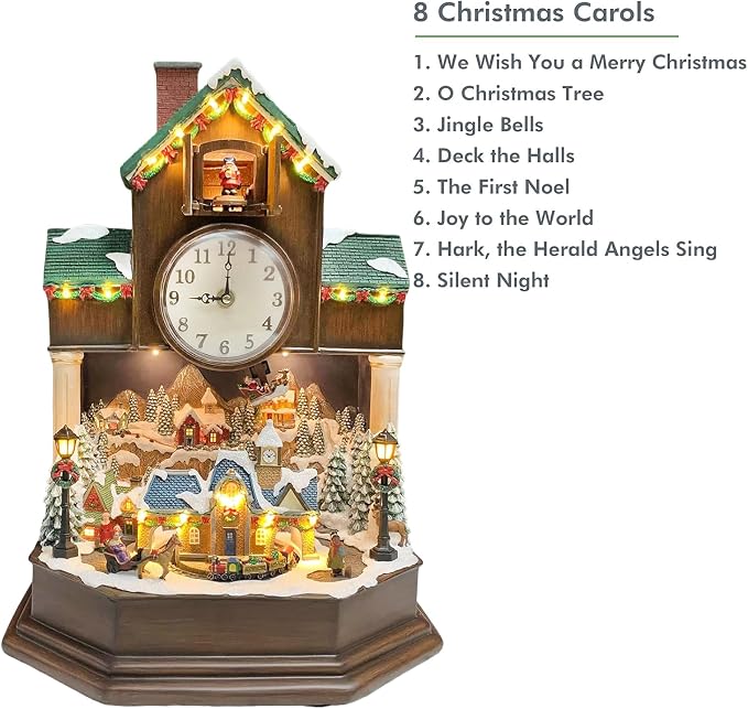 MOMENTS IN TIME 17.1” Christmas Cuckoo Clock