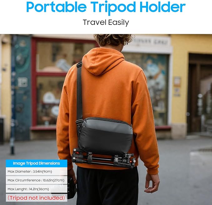 FINTIE Camera Sling Bag for DSLR/SLR/Mirrorless, Waterproof Crossbody Camera