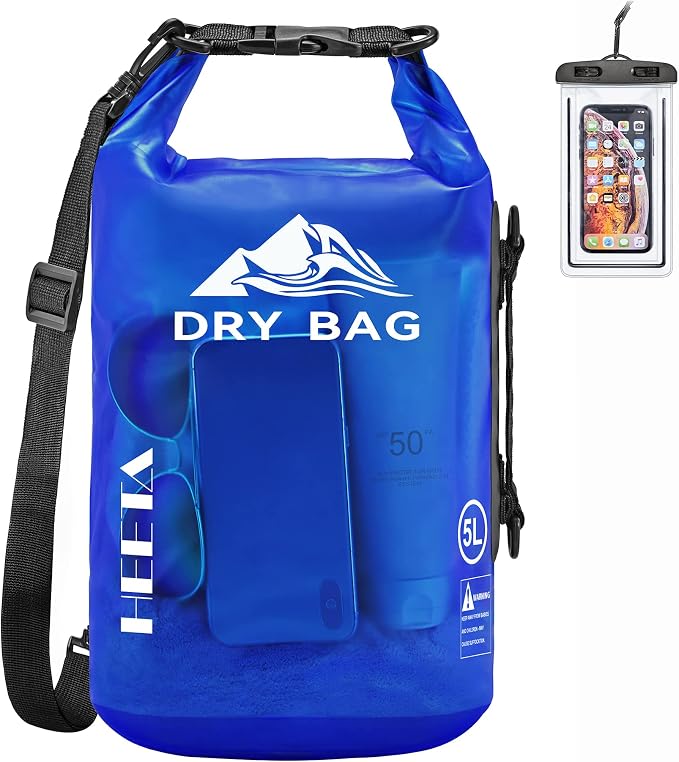 HEETA Dry Bag Waterproof for Women Men, 5L/10L/20L/30L/40L Roll Top Lightweight