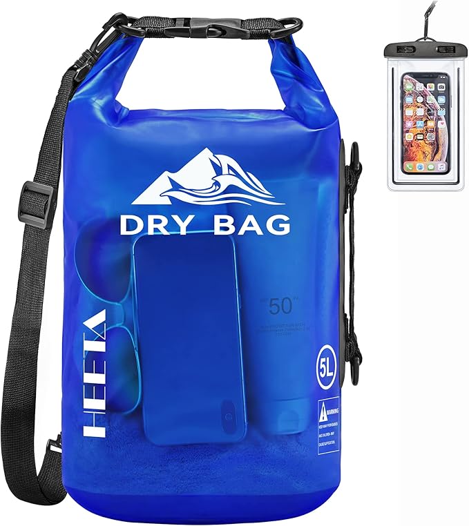 HEETA Dry Bag Waterproof for Women Men, 5L/10L/20L/30L/40L Roll Top Lightweight