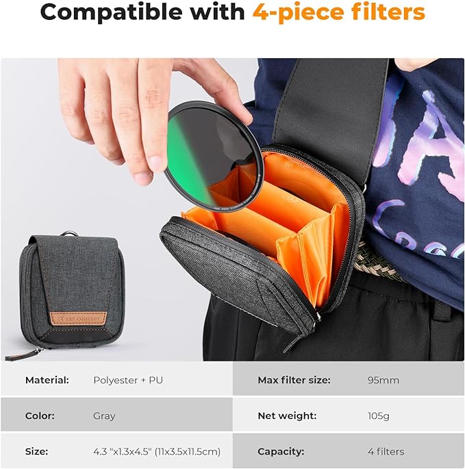 K&F CONCEPT 49mm Magnetic CPL+ND8+ND64+Magnetic Basic Ring+Lens Cap Camera Lens