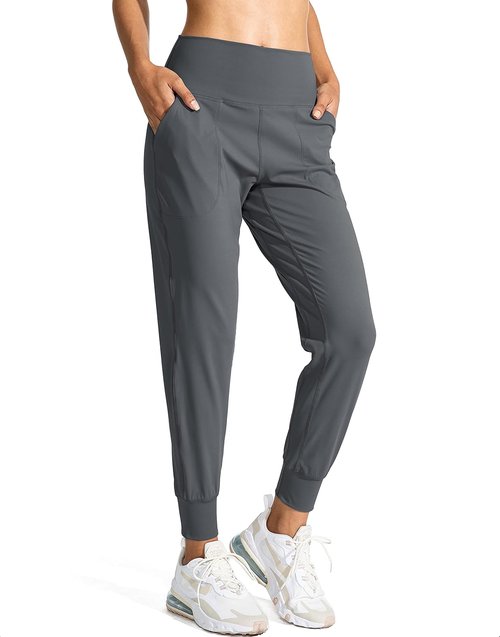 G Gradual Women's High-Waisted Joggers - Comfortable Yoga Pants with Pockets for Workout & Lounge