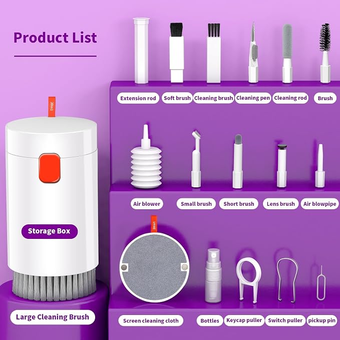 20-in-1 Cleaning Kit for Airpod Earbud Laptop Keyboard, Electronic Penlar