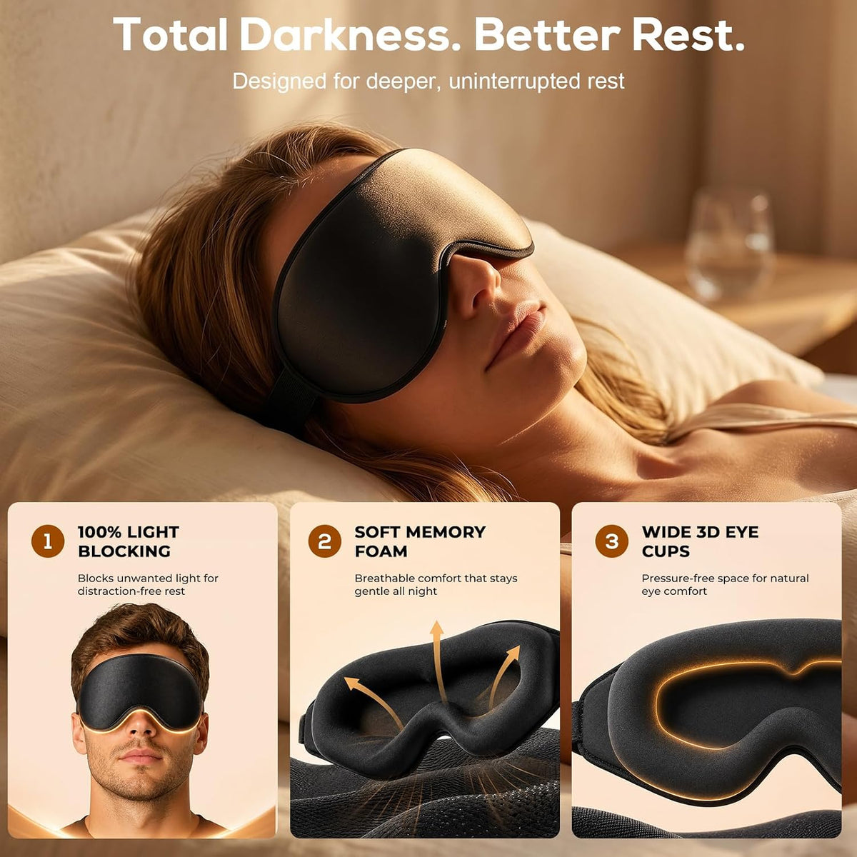 2026 Upgraded 3-in-1 Lumbar Support Pillow with Heat, Vibration & Stretching, Ergonomic Electric Lumbar Pillow with 3D Eye Mask, Portable Lower Back Support Cushion for Home, Office, Car & Travel