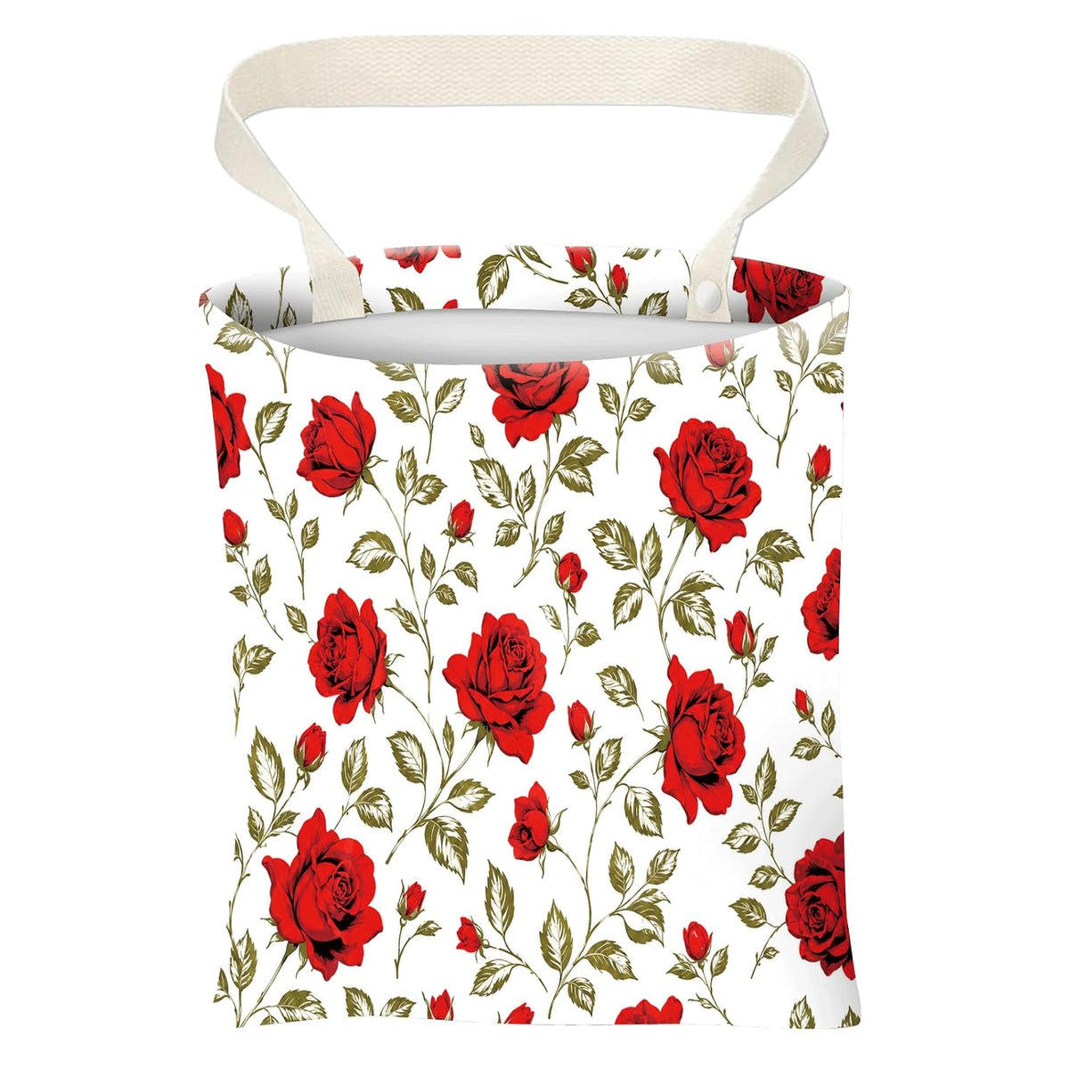 Car Trash Can, Cute Car Trash Bag, Hanging Car Organizer and Storage Bag, Trash Bin for Car Accessories, Vehicle, Travelling, Camping Red Rose Garden