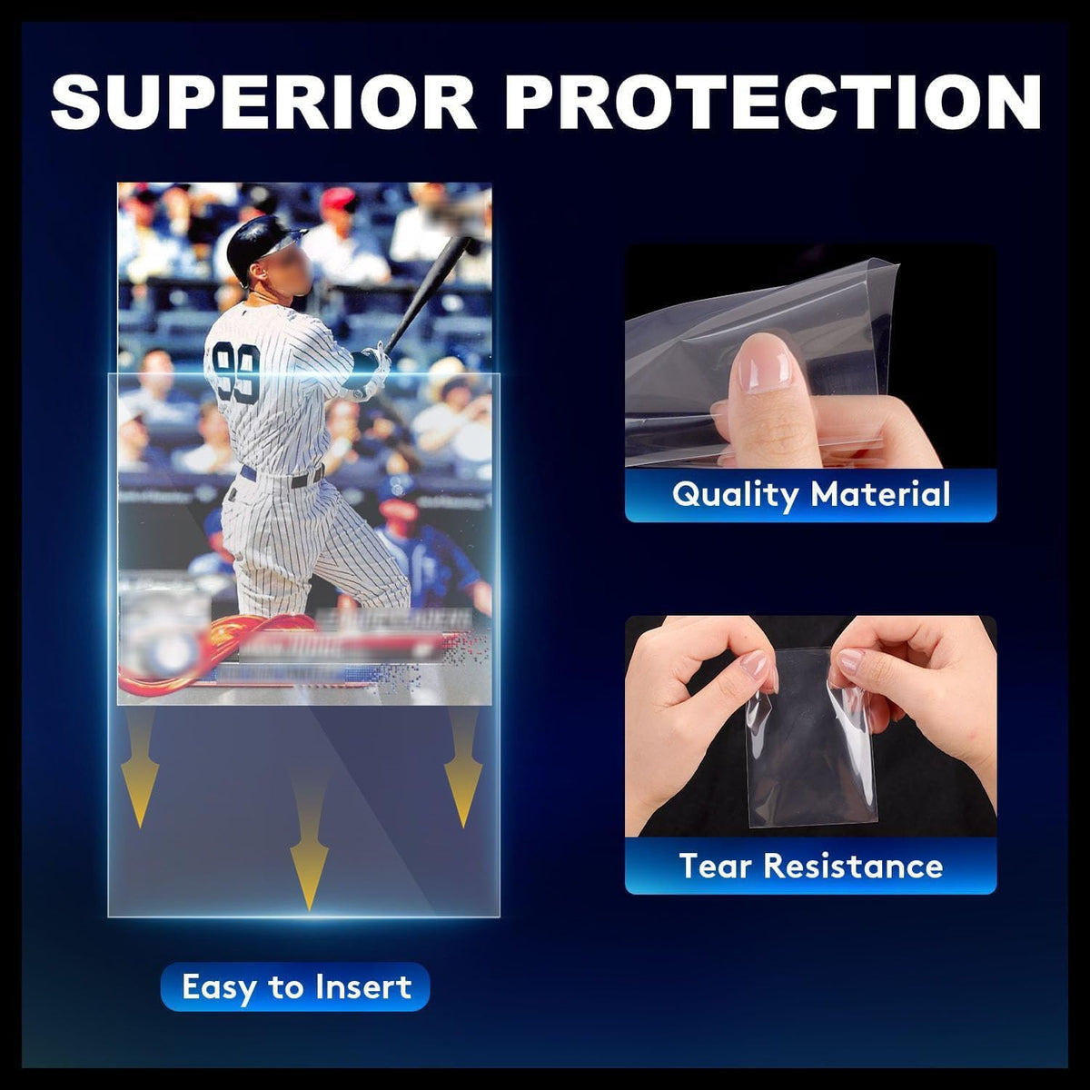 Skiennix 5000ct Clear Card Sleeves - Soft Plastic Protectors for Trading Cards | Fits MTG Standard Cards