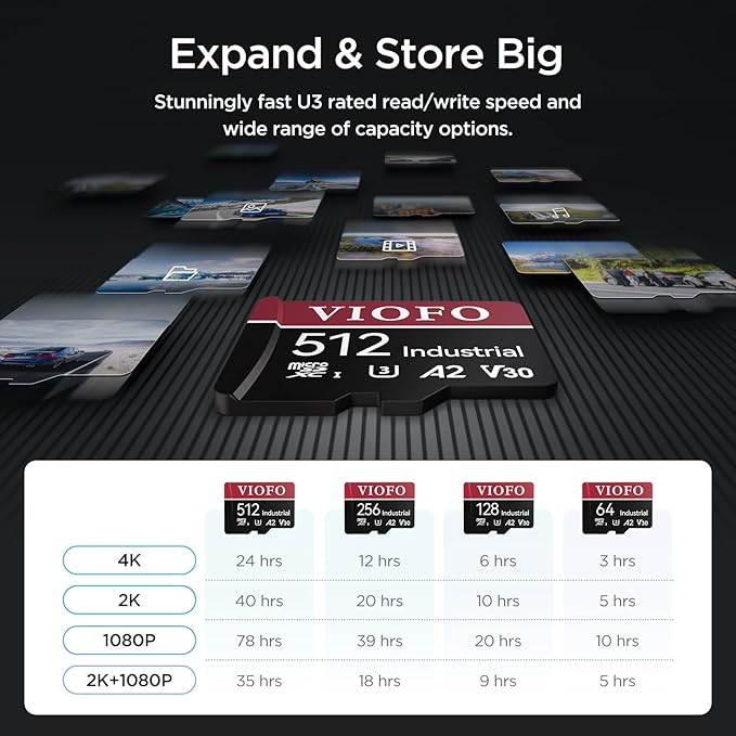 VIOFO 256GB Industrial Grade High Endurance microSDXC Card