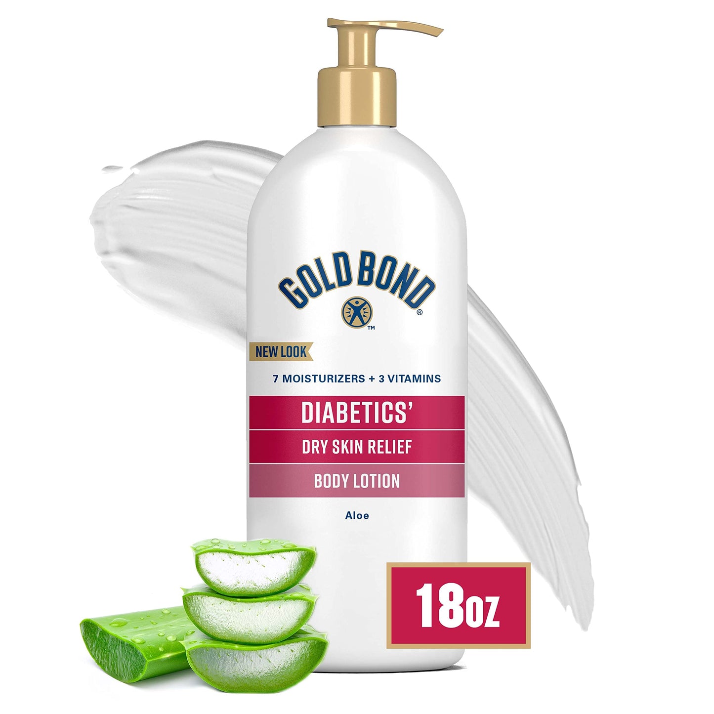 Gold Bond Diabetics' Dry Skin Relief Body Lotion, 18 Oz., With Aloe To Moisturize & Soothe