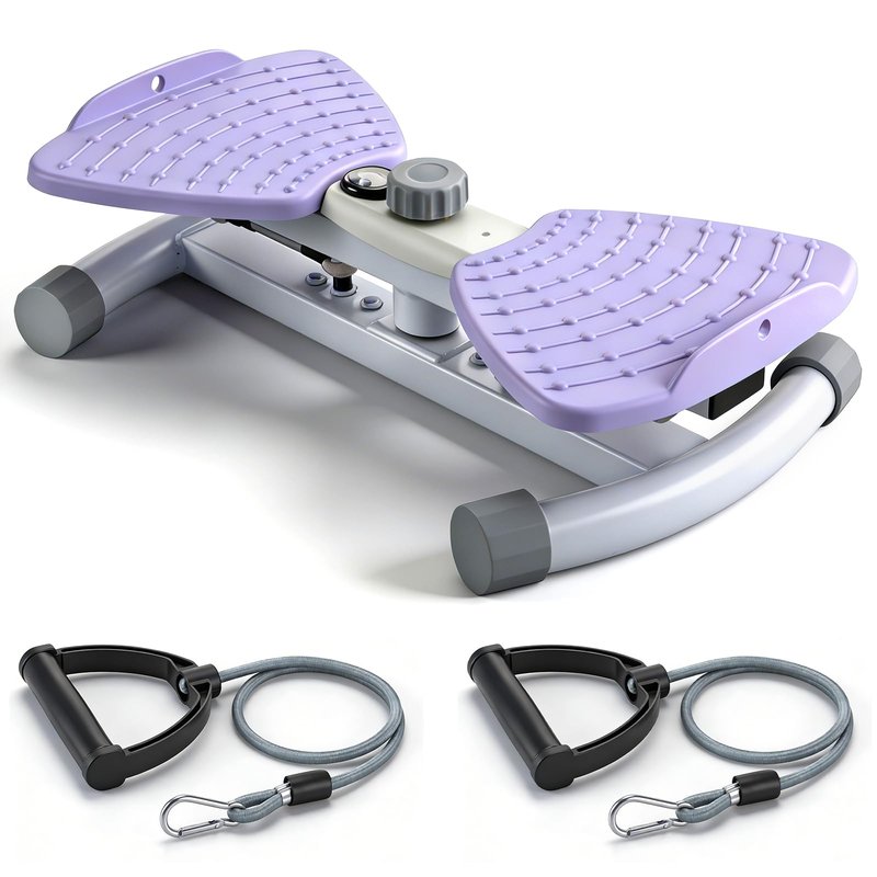 Reinforced Structure Waist Twister Machine Exercise, Ab Twist Board 440 lbs Weight Capacity for Slim Waist and Core, with Smart LED Digital Display Track Time, Reps, Calories for Women (Lavender)