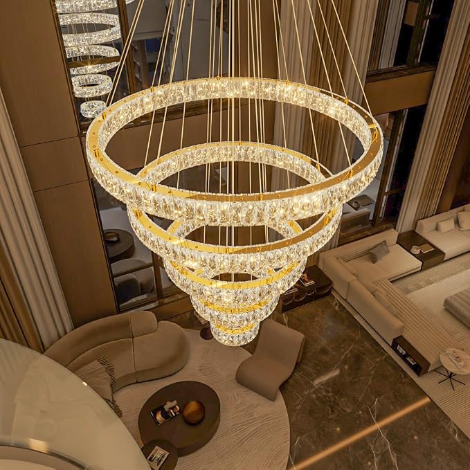 HAIXIANG 5-Rings Modern Chandelier