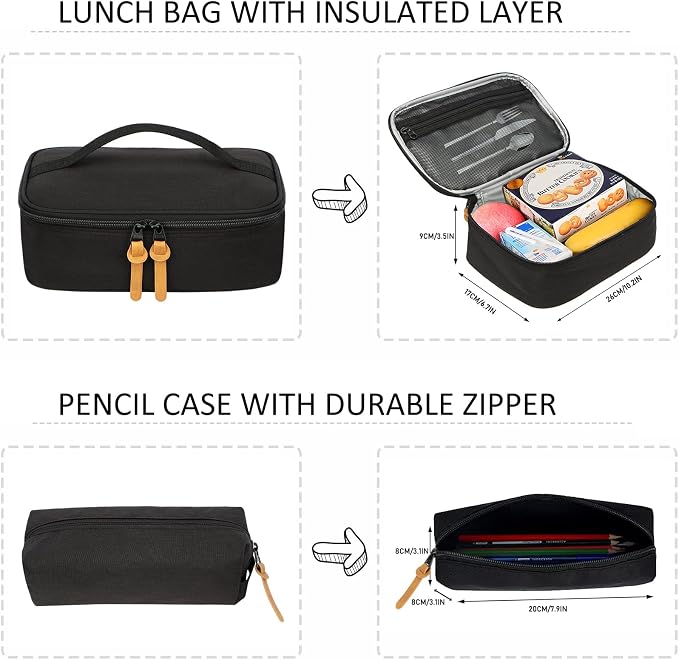 SUPACOOL Casual Laptop Backpack, Lunch bag, Pencil bag, School backpack