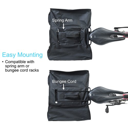 Lumintrail Bike 36L Double Panniers - Saddle Bags for Rear Rack Bike Bags with Safety Reflective Strips, and Carrying Handle - Perfect for Grocery Shopping, Easy Commuting and Long Cycling Trips