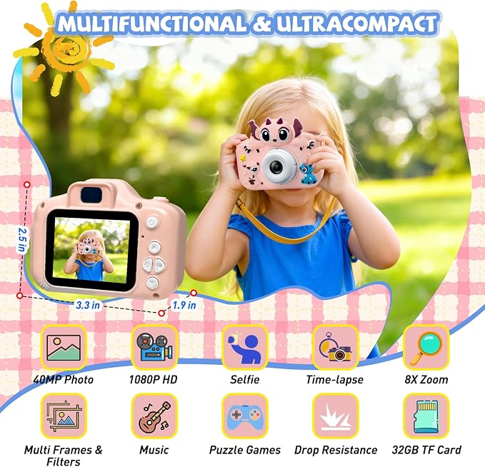 Kids Camera Toddler Digital Camera Little Girls Toy Camera