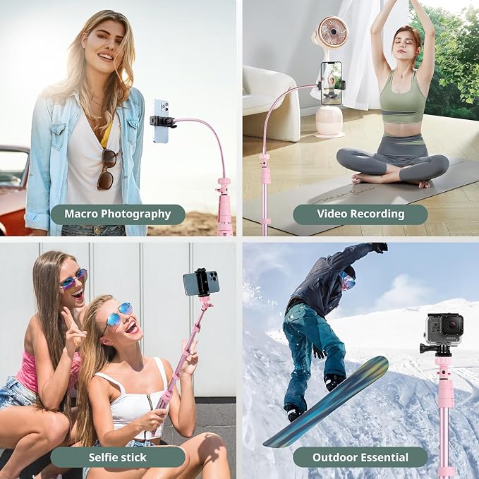 SENSYNE 88" Phone Tripod & Selfie Stick, Extendable Cell Phone Tripod Stand