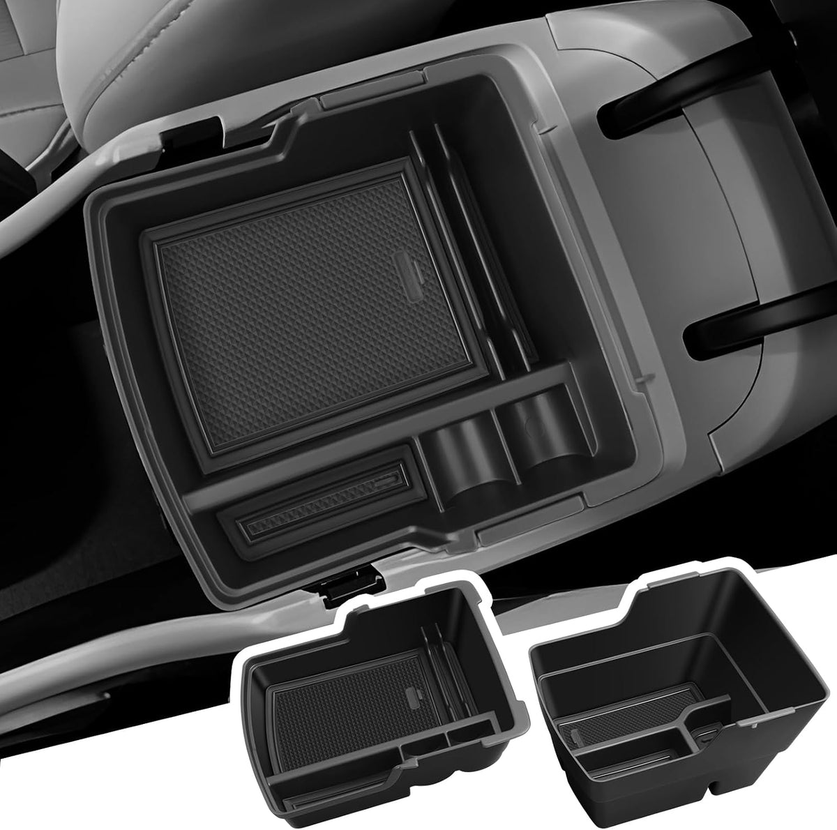 BIBIB0 for 2024 2025 2026 2027 Hyundai Kona Center Console Organizer Daul