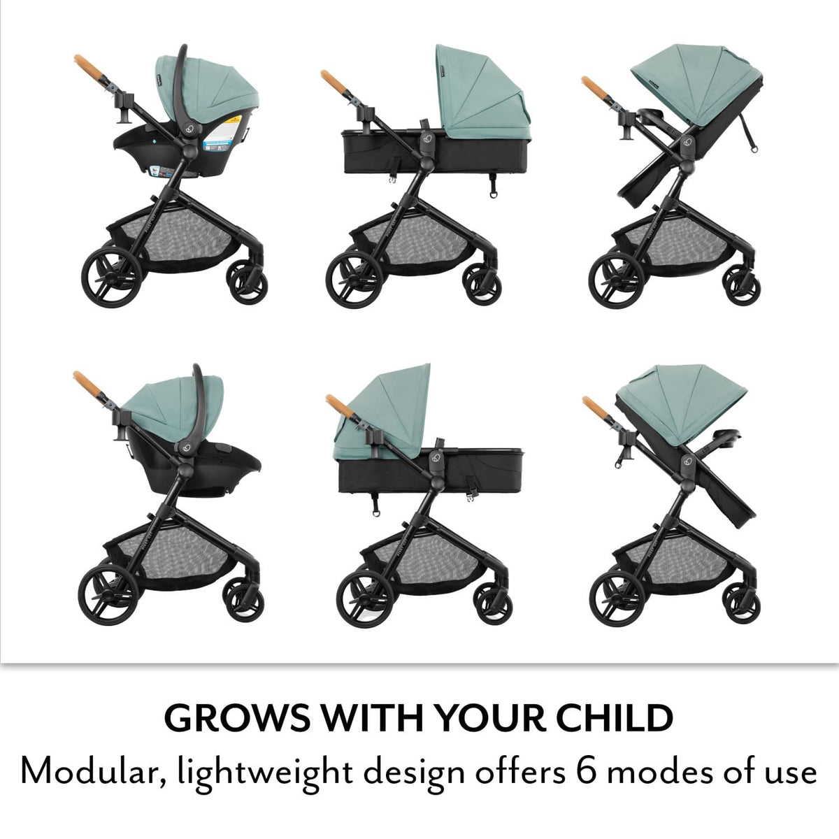 Pivot NXT Travel System with Litemax NXT Infant Car Seat Driftwood Brown
