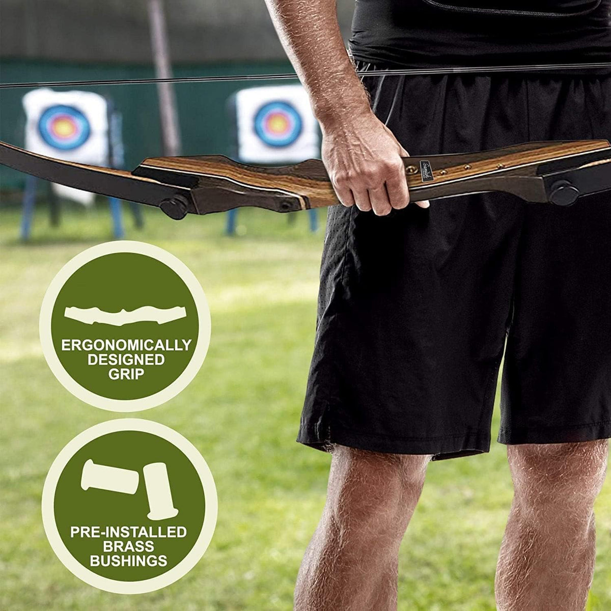 Samick Sage Takedown Recurve Bow - 62-Inch Archery Bow for Teens & Adults | Ideal for Hunting & Target Practice