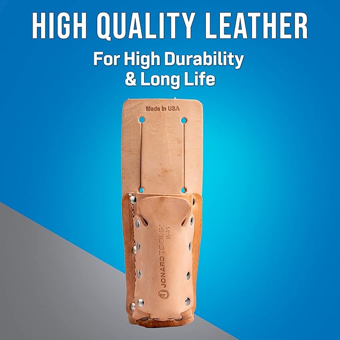 Jonard Tools H-45 Leather 2 Pocket Tool Belt Pouch for Scissors, Pliers, Wire Strippers, and More