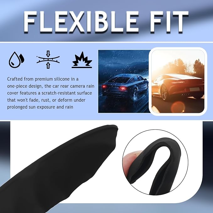Car Rear View Camera Protection Cover, Wider Back Up Camera Rain Guard
