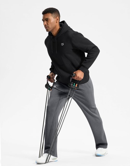 G Gradual Men's Fleece Hoodie - Soft, Warm Athletic Pullover with Pockets for Gym Workouts