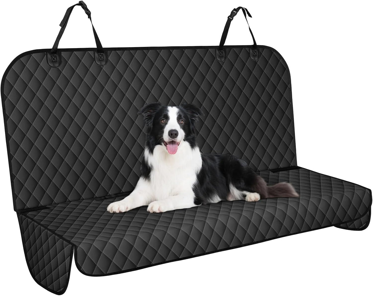 Waterproof Dog Backseat Cover for Cars, Non-Slip Pet Seat Protector,M-Black