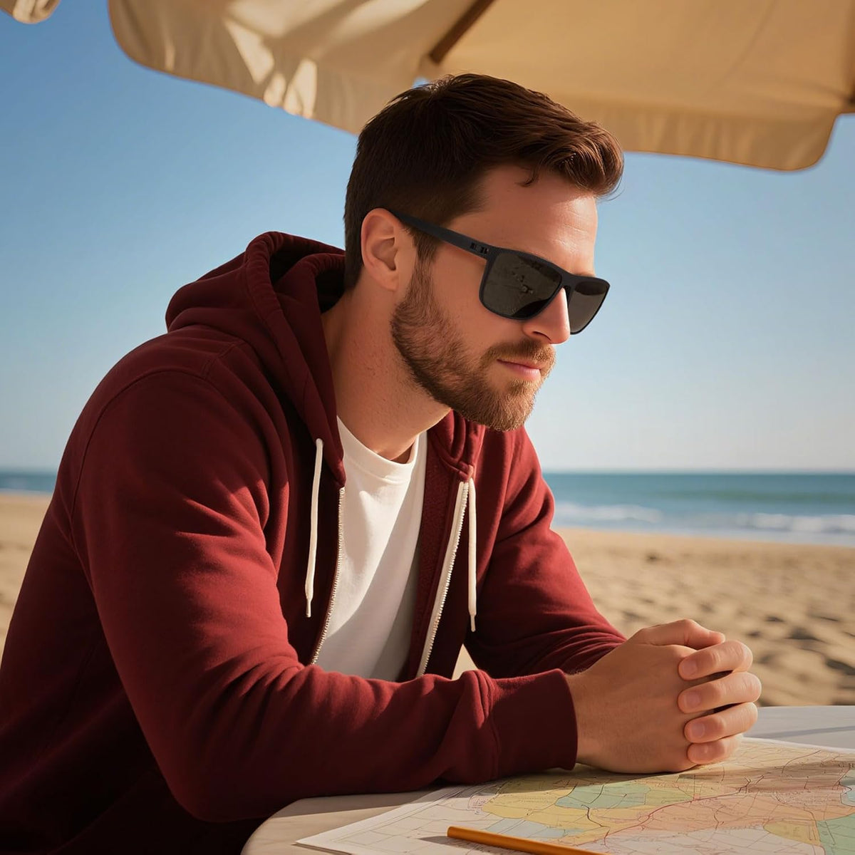 Storycoast Polarized Sunglasses - Classic Square Design for Men & Women | UV Protection for Sports & Outdoor Activities