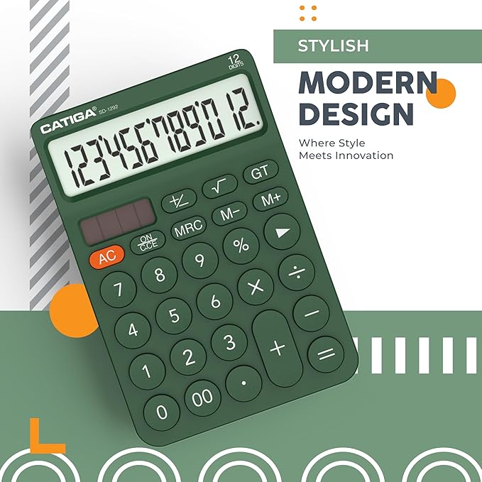 CATIGA 12 Digit Desktop Calculator Basic Desk Calculator