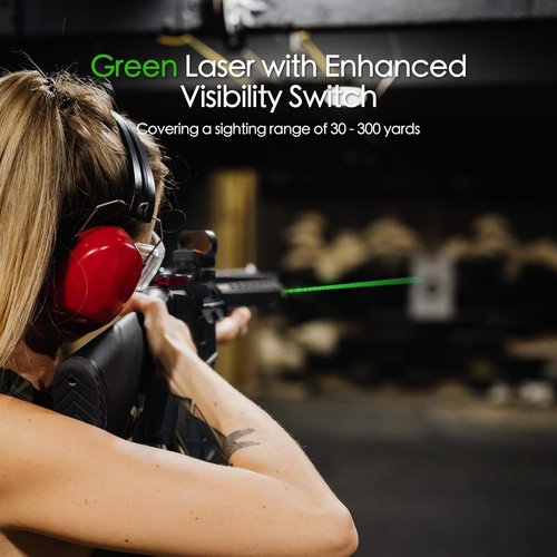 Feyachi Green Laser Bore Sight - 223 5.56mm with Switch Design & 3 Battery Sets