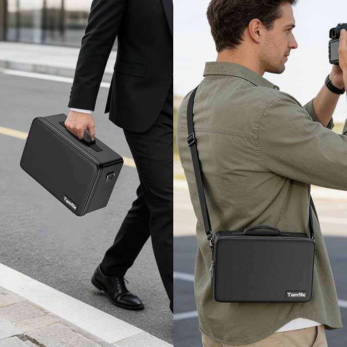 Tamfile Camera Bag for Canon/Sony/Nikon/Mirrorless/DSLR, 4 Dividers,