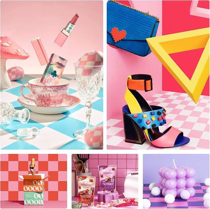 Meking 9Pcs 18Patterns Product Photography Backdrops Kit Photo Backdrop Boards