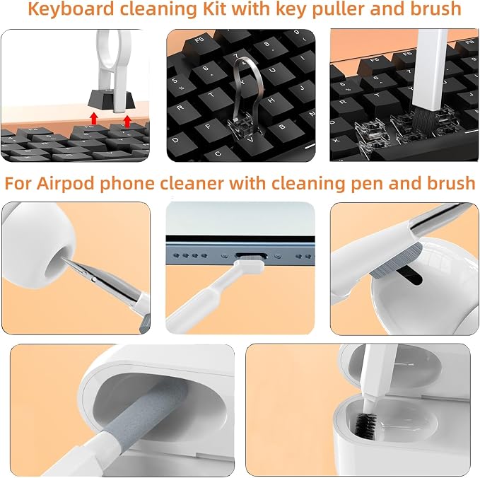 Laptop Phone Screen Cleaner Kit, Computer Keyboard Cleaning Kit, 20 in 1