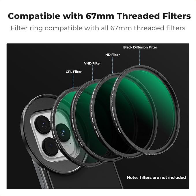 K&F CONCEPT 6.7 inch Magnetic Lens Filter Mount Adapter Compatible