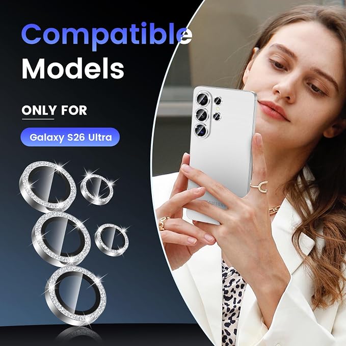 Tensea (3+2PCS Compatible with Samsung Galaxy S26 Ultra Camera Lens Protector