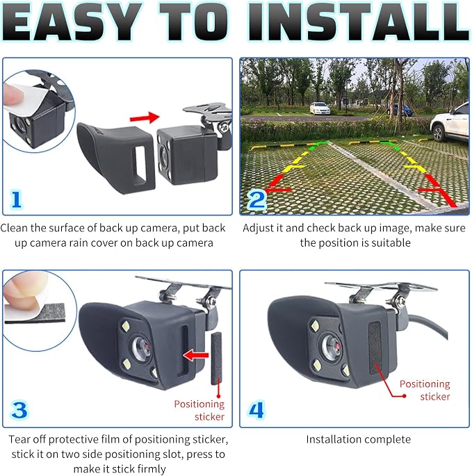 Car Backup Camera Rain Shield Silicone, Backup Camera
