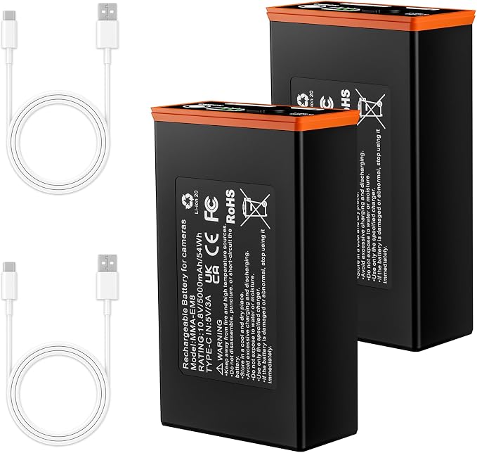 2-Pack 5000mAh Replacement Battery