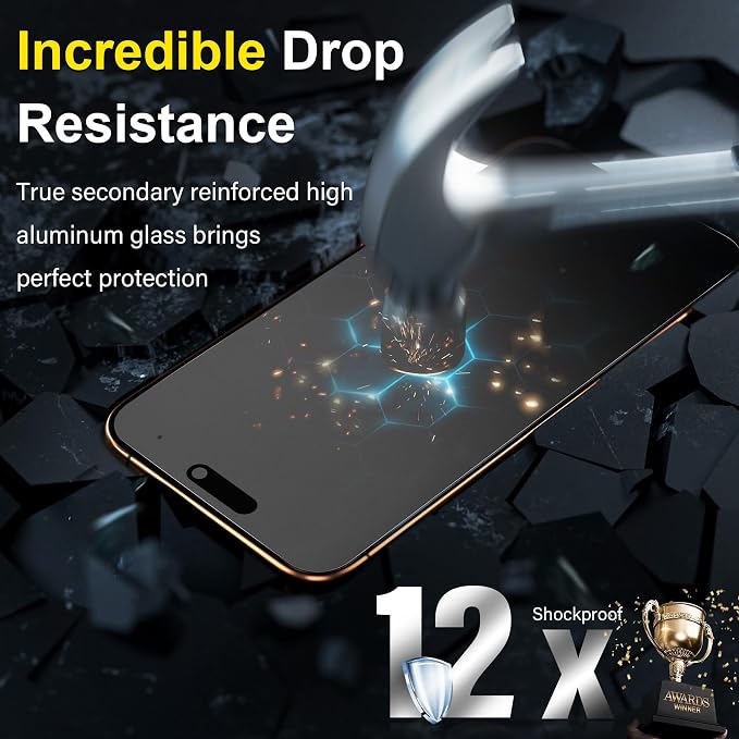 YWXTW 2 Pack for iPhone 17 Pro Max Matte Screen Protector 6.9 Inch+1 Set Camera