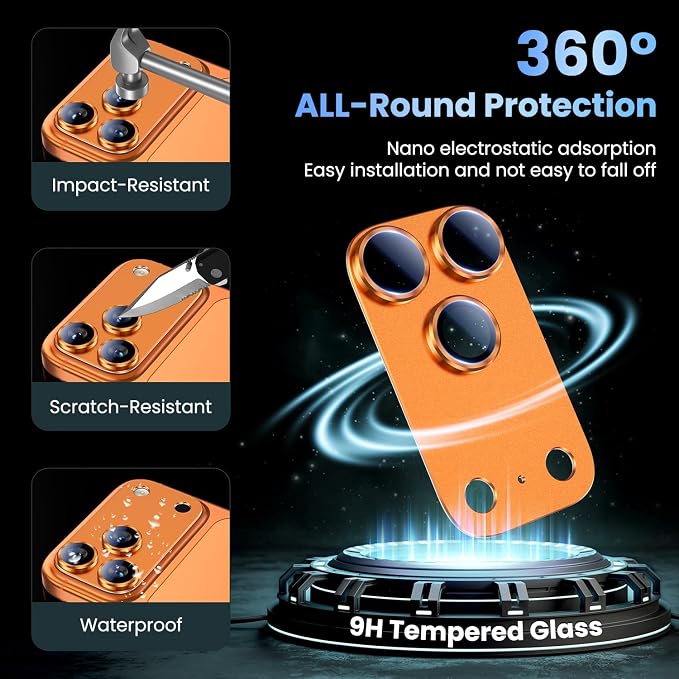 Uyiton Compatible with iPhone 17 Pro Max Camera Lens Protector