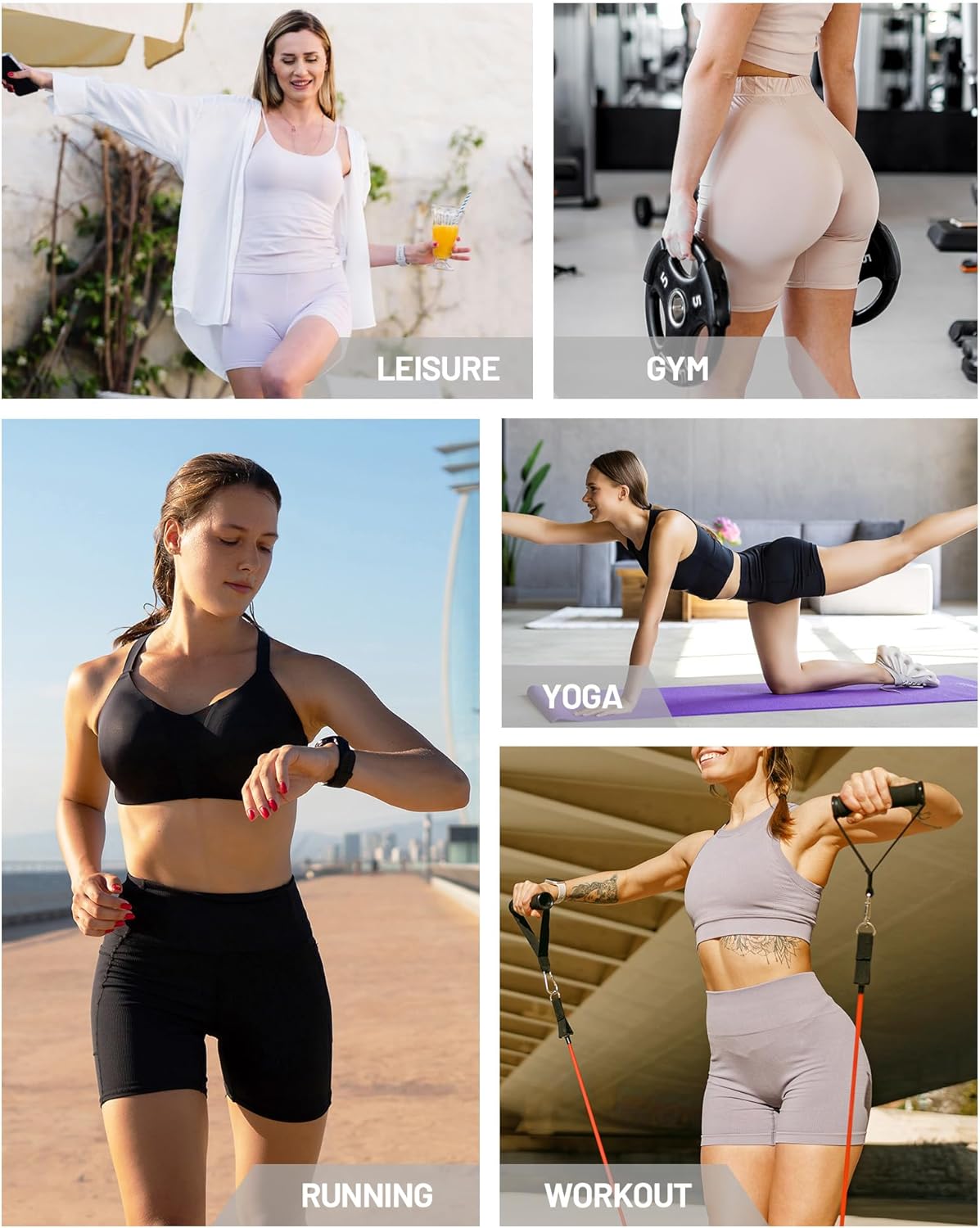 Runhit Biker Shorts for Women - High Waisted No Front Seam Yoga & Gym Spandex | 3''/5''/8'' Tummy Control
